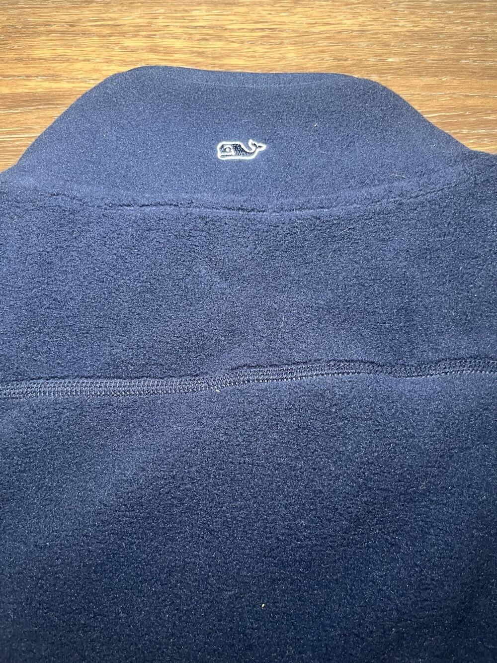 Vineyard Vines Harbor Fleece Vest Mens Medium Navy Blue Full Zip Classic Preppy